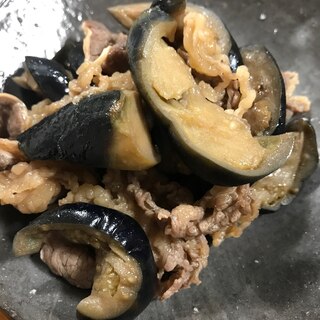 茄子の漬物の牛肉炒め